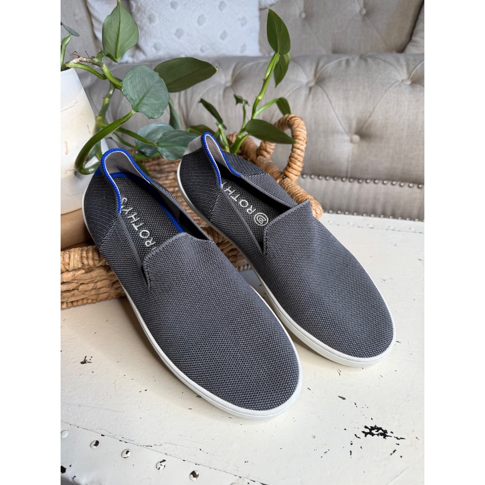 ROTHYS The Sneaker Charcoal Grey Knit Slip‎ On Women's Size 9 Comfort Casual